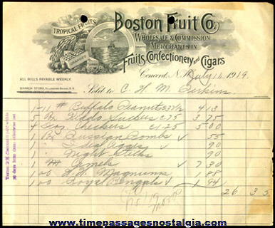 (3) 1900’s - 1920’s Confectionary Company Invoices