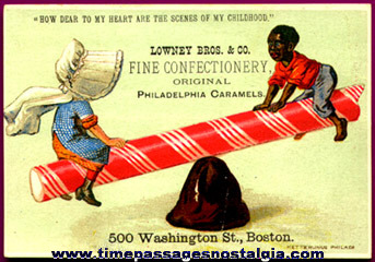 Rare Old Lowney’s Confections Advertising Trade Card