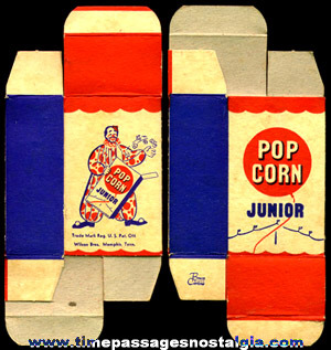 Small Old Unused Wilson Bros. Popcorn Junior Sample Box