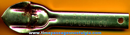 Old BLEVINS POPCORN COMPANY Advertising Premium Bottle / Can Opener