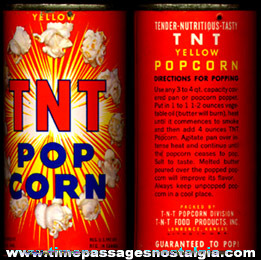 Old TNT POPCORN Advertising Can