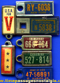 (7) Old Disabled American Veterans License Plate Charms