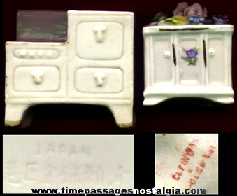 (2) Old Porcelain Doll House Furniture Items