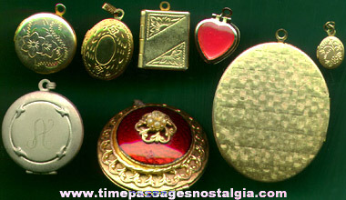 (8) Different Photo Locket Charm Jewelry Pendants