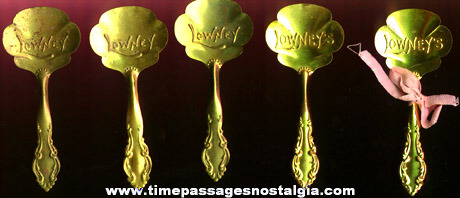 (5) Early Lowney’s Candy Metal Advertising Serving Spoons