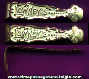 Early Lowney’s Candy Advertising Serving Tongs