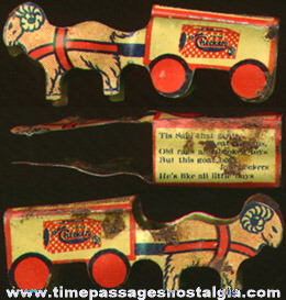 Early Checkers Popcorn Confection Advertising Goat Wagon Prize