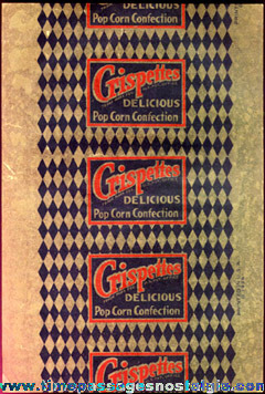 Unused 1926 Crispettes Popcorn Confection Wrapper