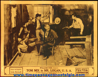 (3) 1918 Tom Mix Western Movie Lobby Card Posters