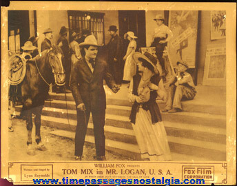 (3) 1918 Tom Mix Western Movie Lobby Card Posters