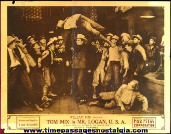 (3) 1918 Tom Mix Western Movie Lobby Card Posters