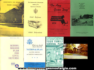(8) Different Old Civil Defense Paper Items
