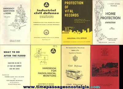 (8) Different Old Civil Defense Paper Items