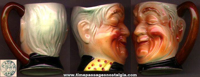 Colorful Old Ceramic Man’s Head Pitcher