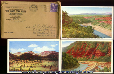 Set Of (10) 1948 James Peak Route Post Cards With Mailer