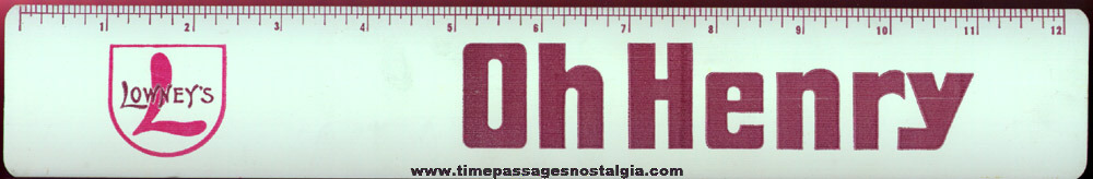 (4) Old Lowneys Candy Advertising Premium Tin Rulers