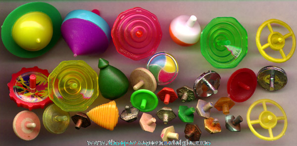 (32) Small Spinning Toy Tops