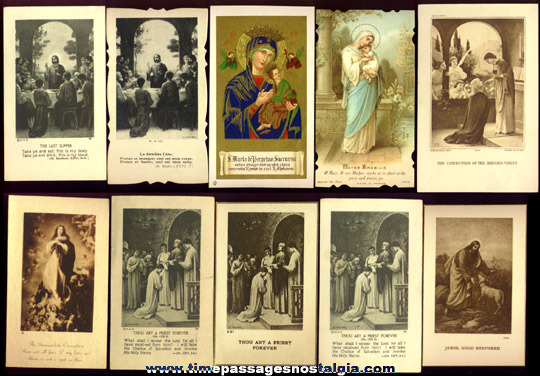 (10) 1920 - 1923 Priest Ordination And First Solemn Mass Remembrance Cards