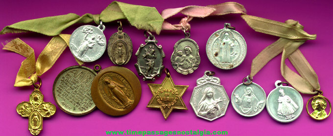 (12) Different Religious Medals / Charms