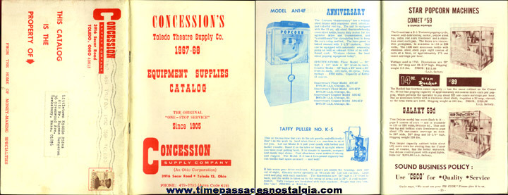 1967 - 1968 Concession Supply Company Equipment Catalog