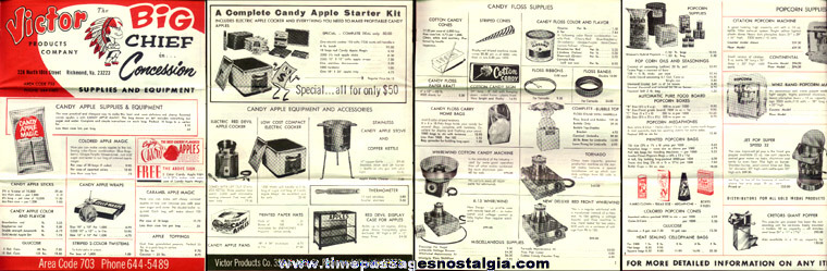 1967 Victor Products Company Concession Supply Catalog