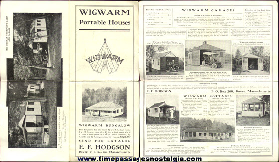 Early Wigwarm Portable House Advertising Brochure