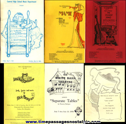 (12) Old Theatre Programs With Some Ticket Stubs