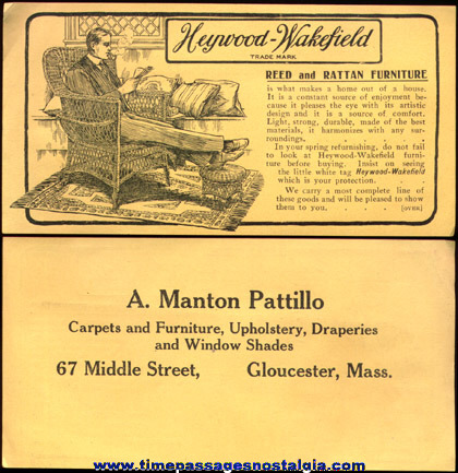 (3) Old Furniture Advertising Brochures / Flyers