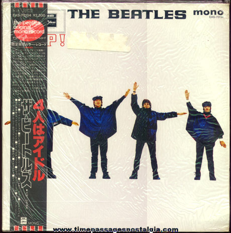 Unopened Mono Japanese Release "The Beatles - HELP!" Record Album