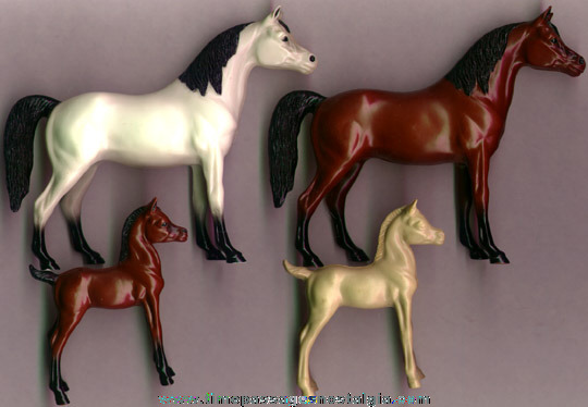(4) Different Hard Plastic Hartland Horse Figures
