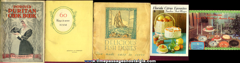 (11) Different Old Advertising Cook Books
