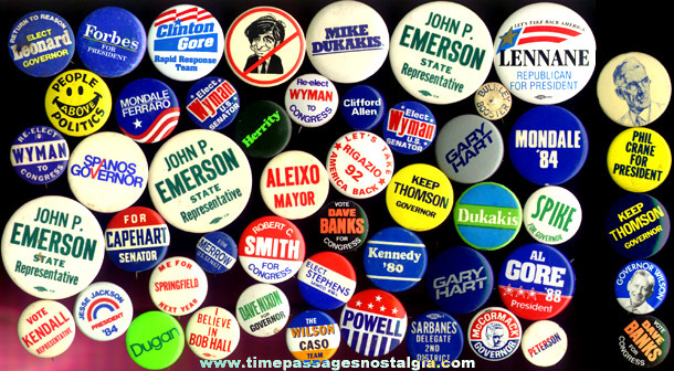 (50) Mixed Political Campaign Buttons