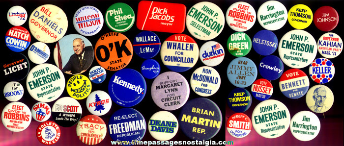 (50) Mixed Political Campaign Buttons