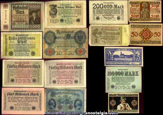 (15) Old Currency Bank Notes