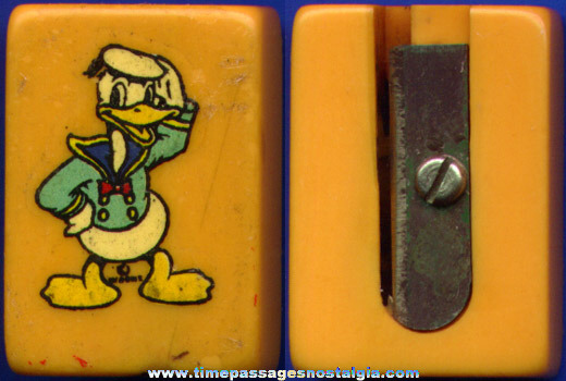Old Donald Duck Bakelite Pencil Sharpener