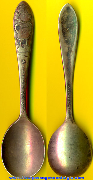 Early Pie Eyed Mickey Mouse Character Spoon