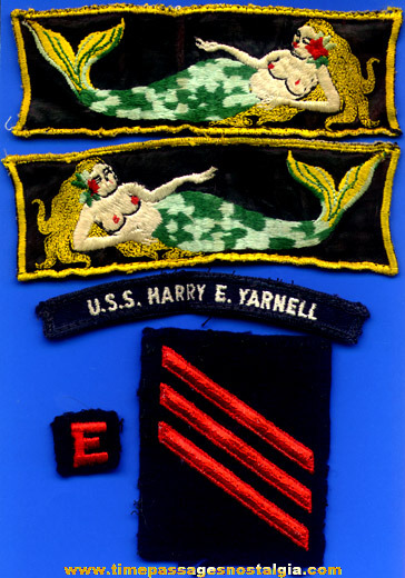 (5) Old U.S.S. Harry E. Yarnell (CG-17) Navy Patches