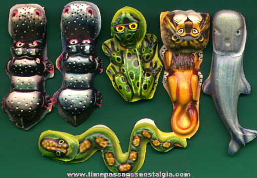 (6) Old Vacuform Cereal Premium Animal Figures