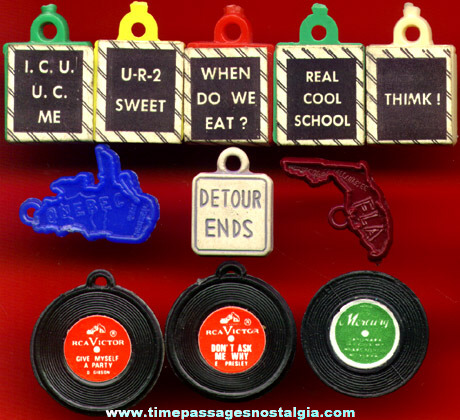 (11) 1960’s Gum Ball Machine Prize Charms