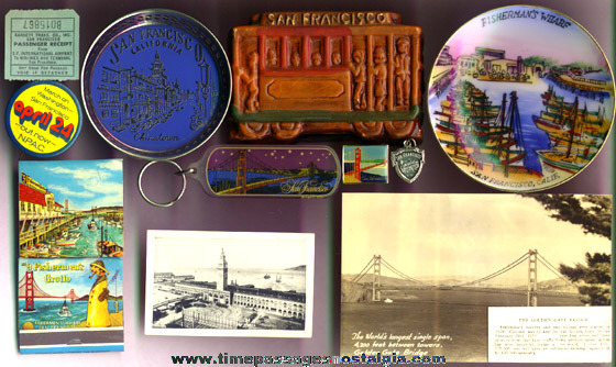 (23) Old San Francisco, California Souvenir Items