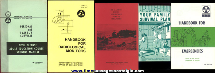 (10) Old Civil Defense Books / Booklets
