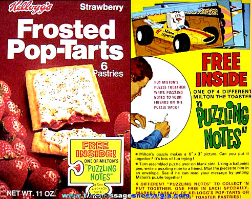 RARE Set Of 1973 Kellogg’s Pop Tarts Milton The Toaster Advertising Premium Jigsaw Puzzles Plus (1) Unused