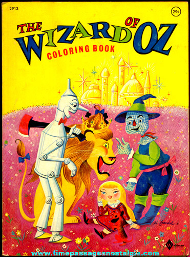 1966 The Wizard Of Oz Waldman Coloring Book