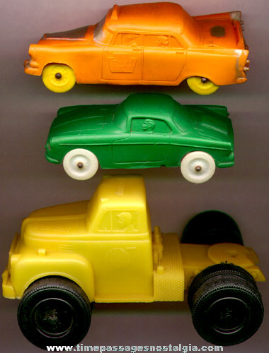 (3) Old Auburn Rubber Toy Vehicles