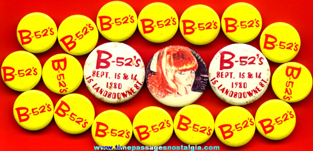 (20) 1980 B-52’s Music Pin Back Buttons