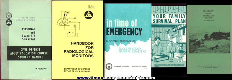 (10) Old Civil Defense Books / Booklets