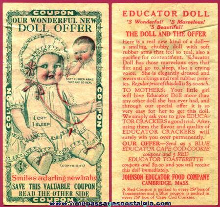 Early Doll Premium Advertising Coupon
