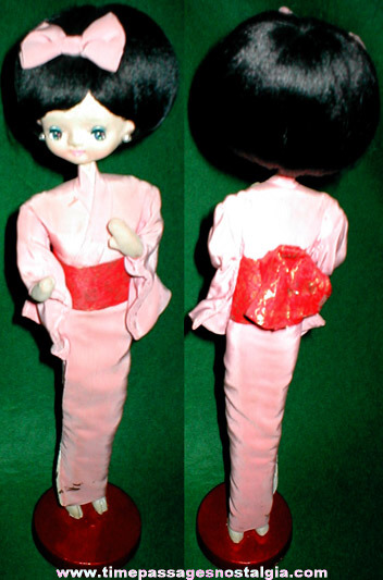 Old Tall Japanese Doll Figure