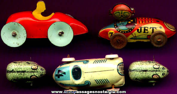 (5) Old Miniature Tin Toys