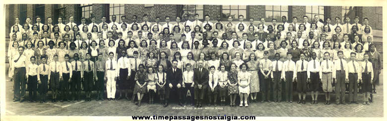 Long 1938 WEBSTER SCHOOL Graduating Class Photograph
